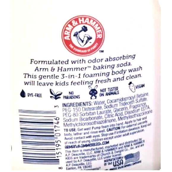 Arm & Hammer KIDS MERMAID Watermelon Kiwi PUMP Body Wash Shampoo Conditioner - Picture 4 of 4